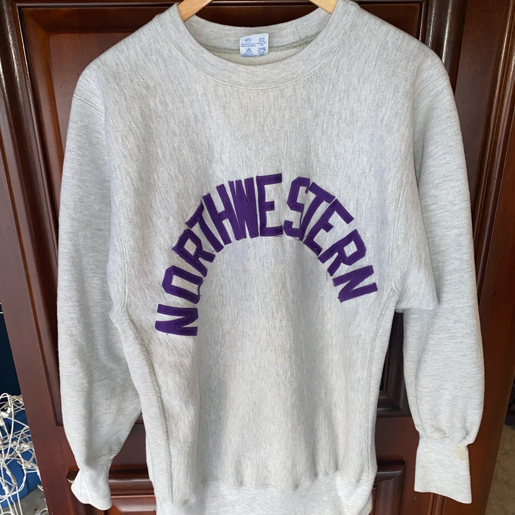 Vintage 80’s Champion Northwestern University Reverse Weave Made In U.S.A.